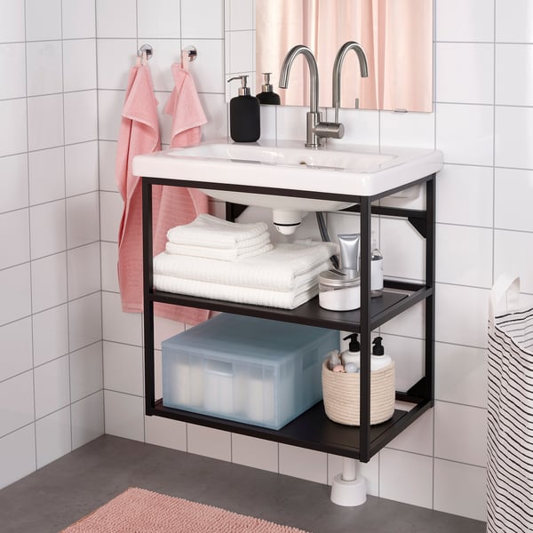 PANSARTAX Caja con tapa, transparente turquesa claro, 33x33x16.5 cm