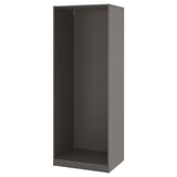 PAX Estructura clóset, Gris oscuro, 75x58x201 cm
