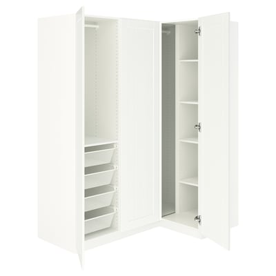PAX / GULLABERG Mueble esquinero, blanco/blanco, 161/111x201 cm