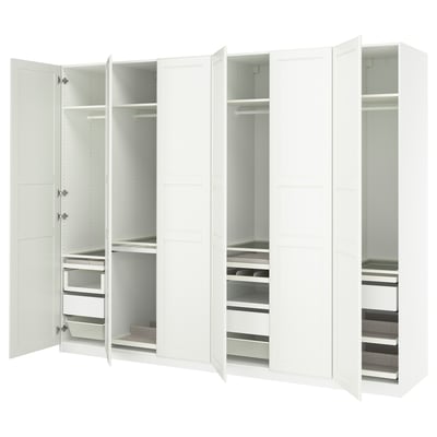 PAX / TYSSEDAL Combinación clóset, blanco/blanco, 300x60x236 cm