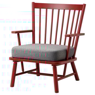 PERSBOL Sitial, rojo/Tibbleby gris