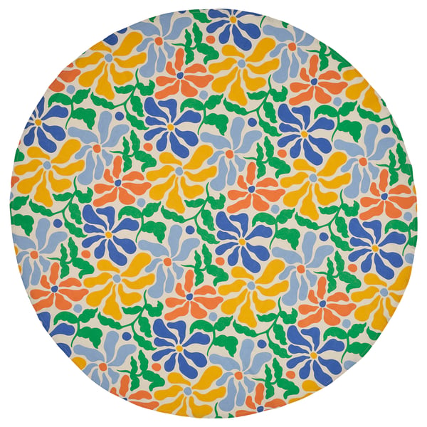 PILLERSTARR Mantel, multicolor redondo, 150 cm