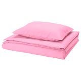 PILTANDVINGE Funda plumón con funda almohada, rosado, 150x200/50x60 cm