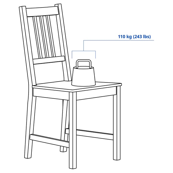 PINNTORP Juego de comedor con 4 sillas, café blanco/pino blanco, 125 cm