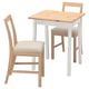 PINNTORP / PINNTORP Juego de comedor 2 sillas, café blanco/Katorp café, 65 cm