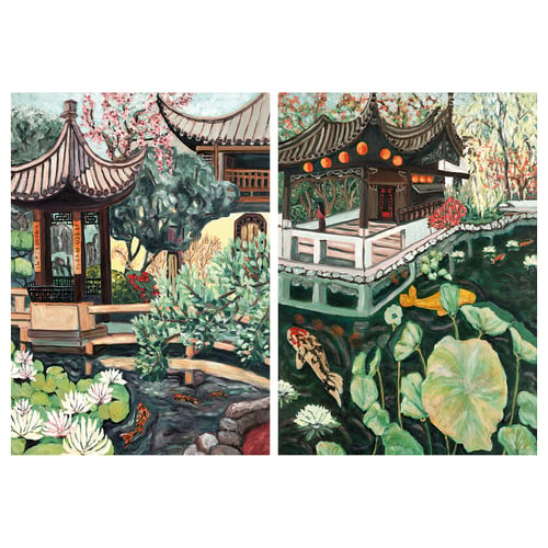 PJÄTTERYD Cuadro, Pérgola elegante, 50x70 cm
