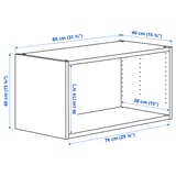 PLATSA Estructura, blanco, 80x40x40 cm