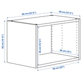 PLATSA Estructura, blanco, 60x40x40 cm