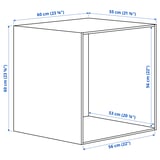 PLATSA Estructura, blanco, 60x55x60 cm