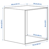 PLATSA Estructura, blanco, 80x55x60 cm