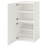 PLATSA Gabinete, blanco/Fonnes blanco, 60x57x123 cm