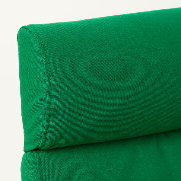 POÄNG Sitial, efecto nogal/Vissle verde oscuro