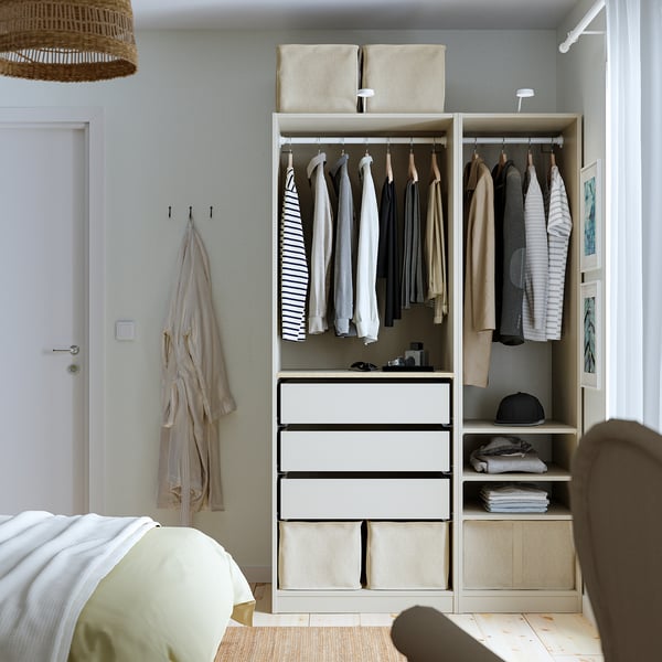 PURRPINGLA Organizador de ropa, textil/beige, 34x51x28 cm