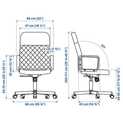 RENBERGET Silla de escritorio, Bomstad negro