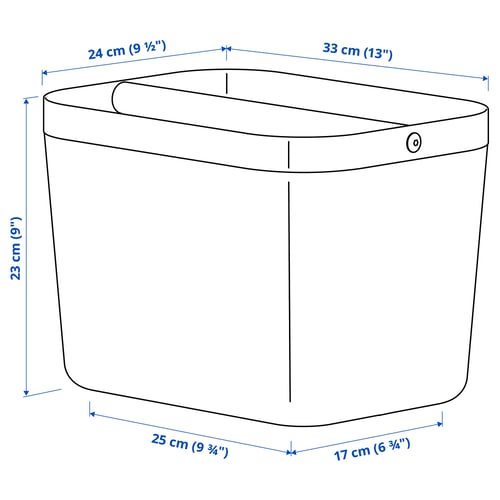 RISATORP Canasto con compartimentos, blanco, 33x24x23 cm