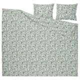 RODGERSIA Funda plumón con 2 fundas almohada, verde/blanco, 240x220/50x60 cm