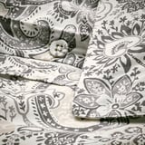RODGERSIA Funda plumón con funda almohada, gris/blanco, 150x200/50x60 cm