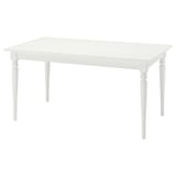 ROSENTORP Mesa extensible, blanco, 155/215x87 cm