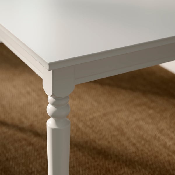ROSENTORP / ROSENTORP Juego de comedor con 4 sillas, blanco/blanco, 155/215x87 cm