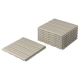 RUNNEN Piso deck para terraza, beige, 0.81 m²