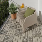 RUNNEN Piso deck para terraza, beige, 0.81 m²