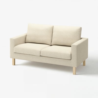 SALTSJÖBADEN Funda sofá 2 cuerpos, Vittangi beige/blanco