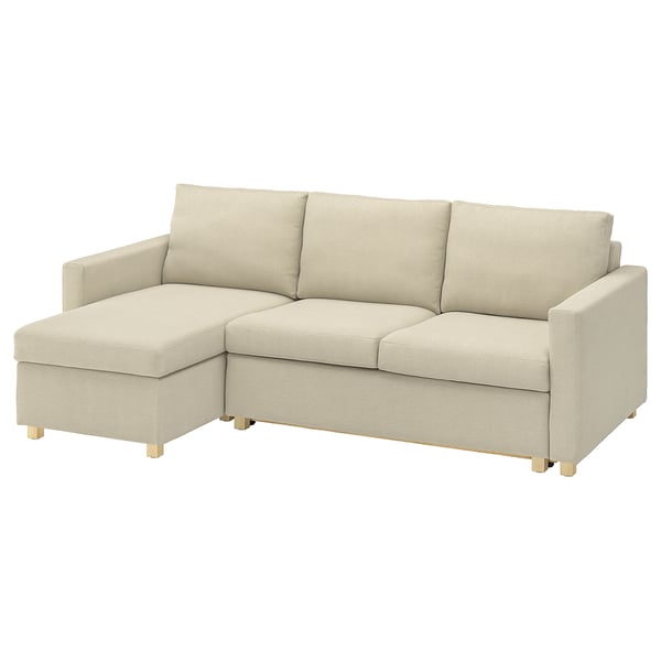SALTSJÖBADEN Sofá cama 3+chaiselongue, Fridtuna beige