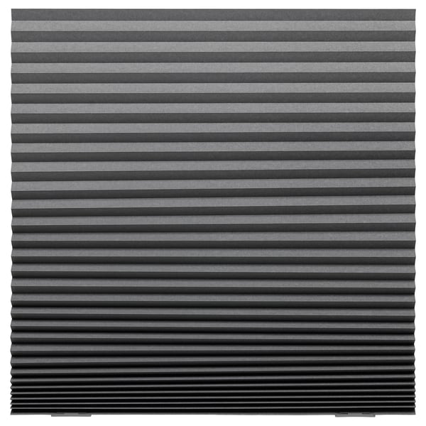 SCHOTTIS Cortina plisada black-out, Gris oscuro, 100x190 cm