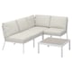 SEGERÖN Conjunto 3 plazas, ext blanco/beige/Frösön/Duvholmen beige