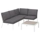 SEGERÖN Conjunto 3 plazas, ext blanco/beige/Frösön/Duvholmen gris osc