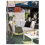 SEGERÖN Sillón esquinero para terraza, blanco/beige