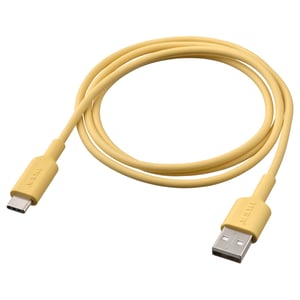 SITTBRUNN Cable USB-A a USB-C, amarillo pastel, 1 m