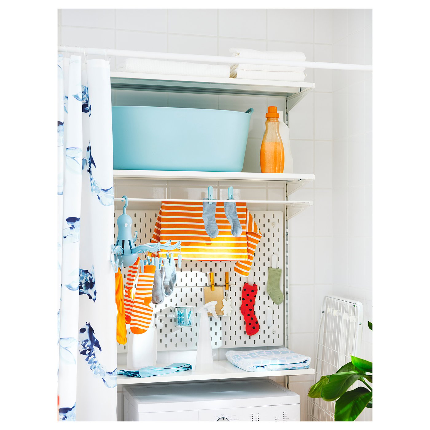 SKÅDIS Organizador de pared, blanco, 76x56 cm - IKEA Chile