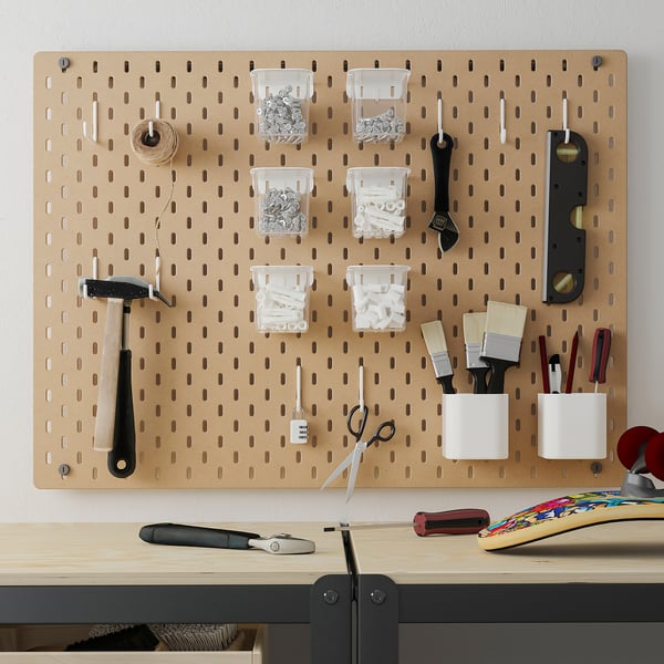 SKÅDIS Organizador de pared, madera, 76x56 cm