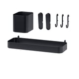 SKÅDIS Set de accesorios, 7 piezas, negro
