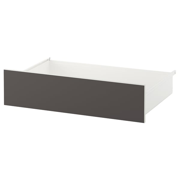 SKATVAL Cajón, blanco/Gris oscuro, 80x57x20 cm