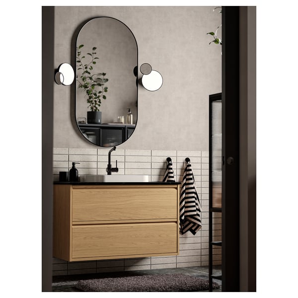 SKOGHALL Perchas autoadhesivas, negro