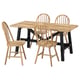 SKOGSTA Juego de comedor con 4 sillas