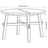 SKOGSTA Mesa de comedor, acacia/negro, 120 cm
