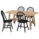 SKOGSTA / SKOGSTA Juego de comedor con 4 sillas, acacia/negro, 160x81 cm