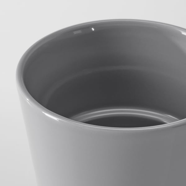 SKOGSVINBÄR Macetero, interior/exterior gris, 9 cm