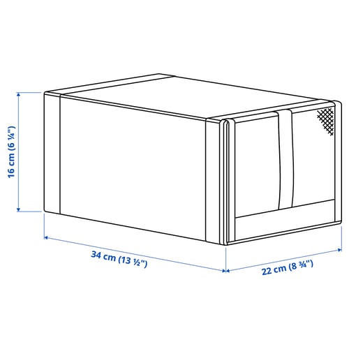 SKUBB Caja para zapatos, blanco, 22x34x16 cm