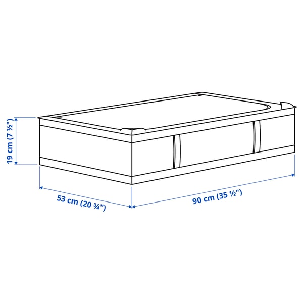 SKUBB Organizador de ropa, Gris oscuro, 90x53x19 cm