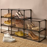 SKUFFEN Caja para zapatos, transparente, 36x29x21 cm