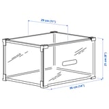 SKUFFEN Caja para zapatos, transparente, 36x29x21 cm