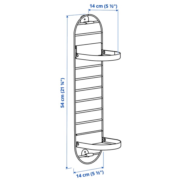 SKUGGRÖNA Soporte de pared para plantas, negro, 54 cm