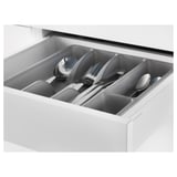 SMÄCKER Bandeja para cubiertos, gris, 31x26 cm