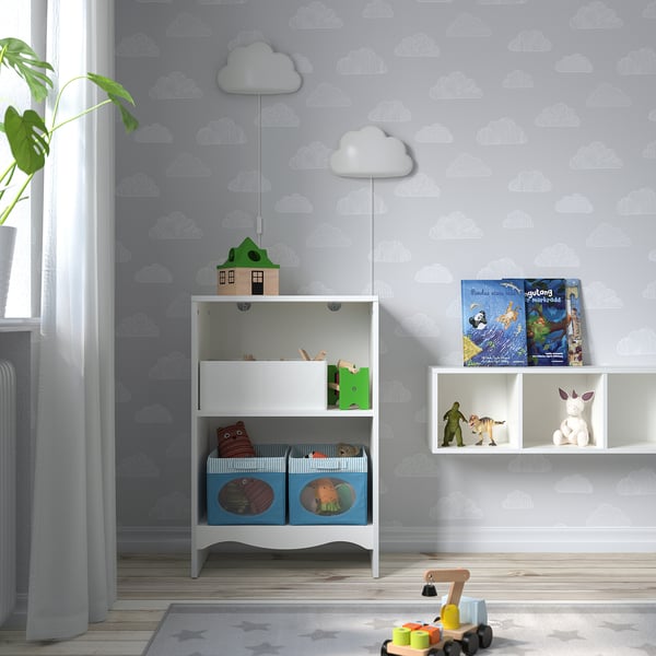 SMÅGÖRA Mudador/estante con 1 repisa, blanco