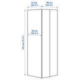 SMÅSTAD / PLATSA Clóset, blanco/azul, 60x57x181 cm