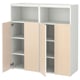 Opción: SMÅSTAD / PLATSA Mueble de almacenamiento, blanco/abedul con 6 repisas, 120x42x123 cm